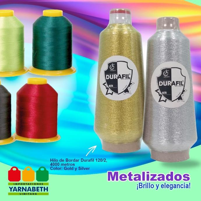 Hilos metalizados gold y silver 